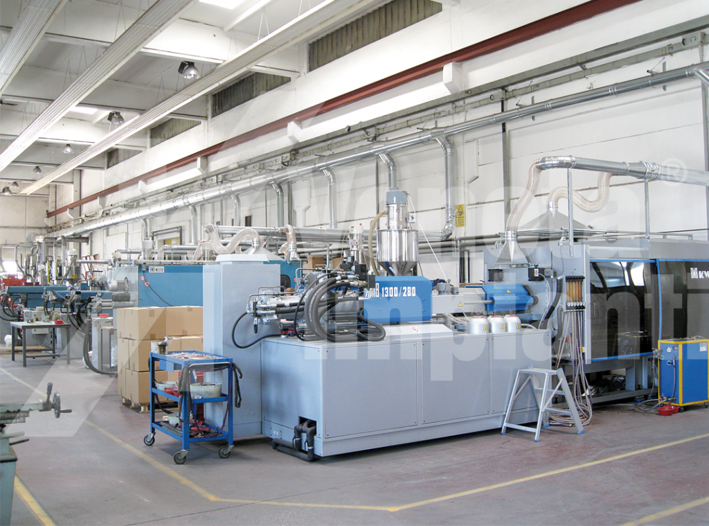 Collettore aspirante su presse a iniezione