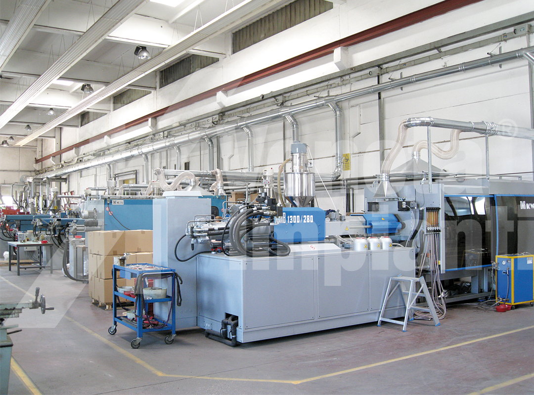 Collettore aspirante su presse a iniezione