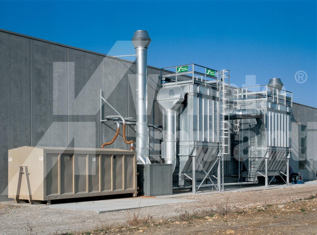 Impianto con filtro in depressione